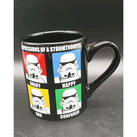 Stormtrooper Mug Star Wars 14oz Black, Expressions Of A Stormtrooper, Humor - Picture 1 of 7